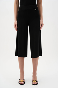 Joseph Ribkoff Silky Knit Wide Leg Culotte Pants | Black | 262008