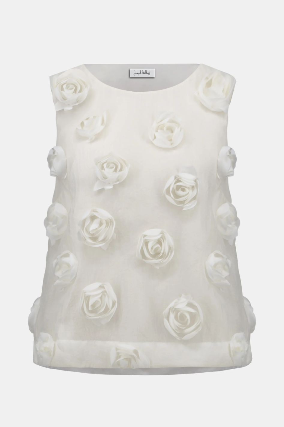 Joseph Ribkoff Sleeveless Top With 3D Floral Embroidery