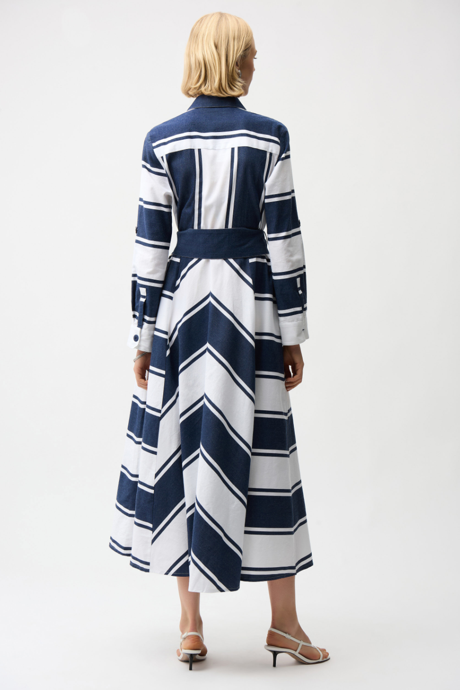 Joseph Ribkoff Cotton Stripe Shirt Dress