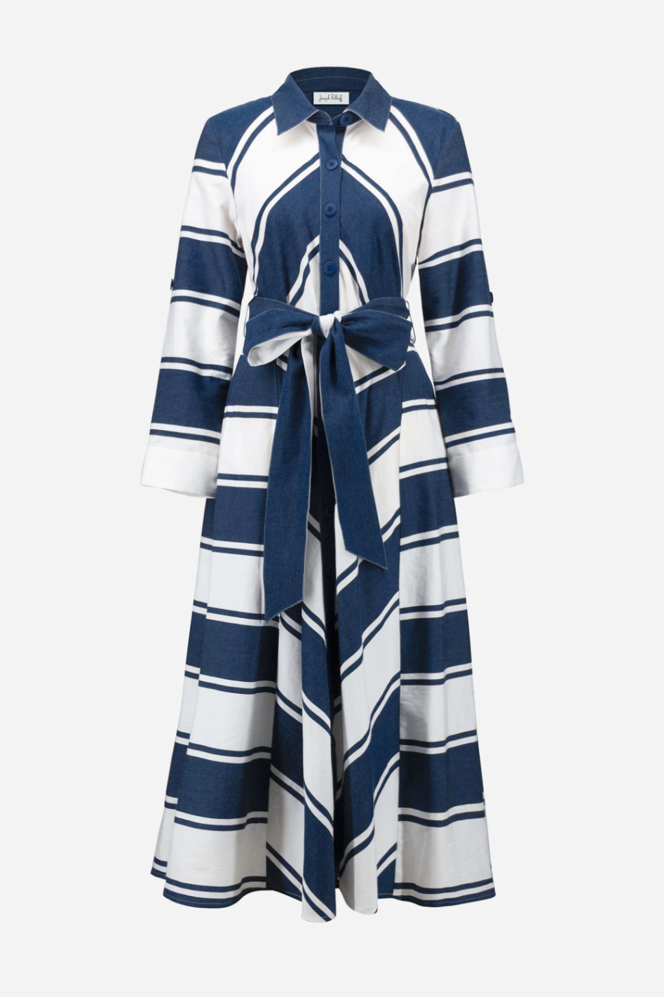 Joseph Ribkoff Cotton Stripe Shirt Dress