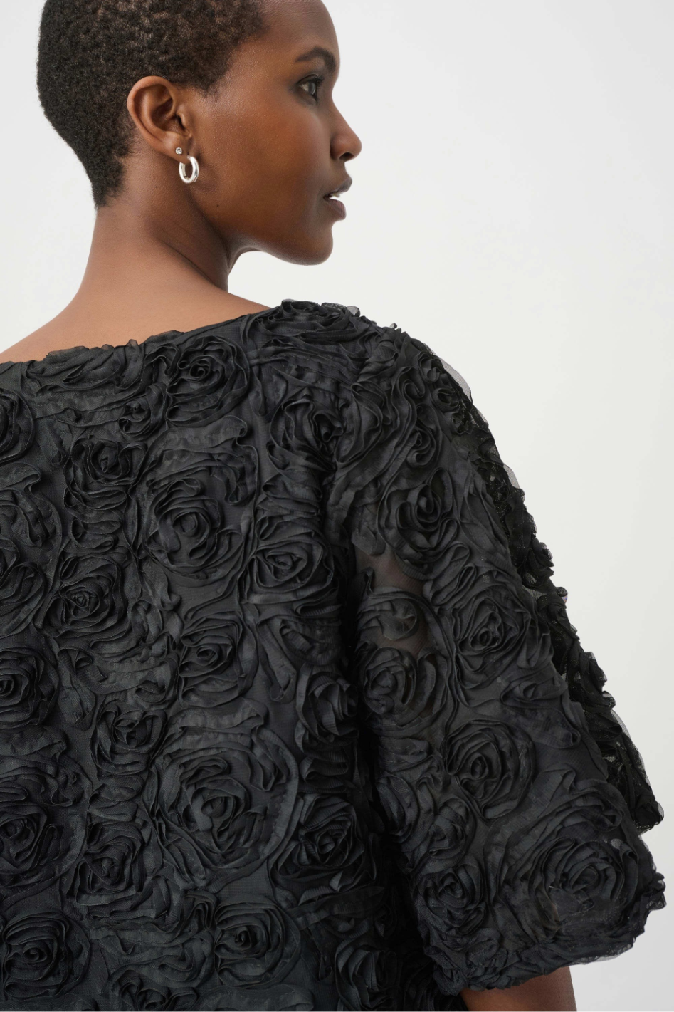 Joseph Ribkoff Textured Floral Boxy Top