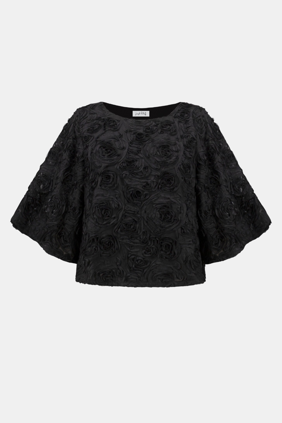 Joseph Ribkoff Textured Floral Boxy Top