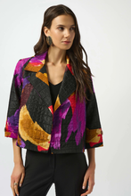 Load image into Gallery viewer, Joseph Ribkoff Textured Jacquard Abstract Print Boxy Blazer
