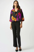 Load image into Gallery viewer, Joseph Ribkoff Textured Jacquard Abstract Print Boxy Blazer
