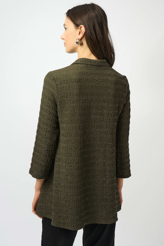 Joseph Ribkoff Textured Knit A-Line Tunic | Avocado | 253028