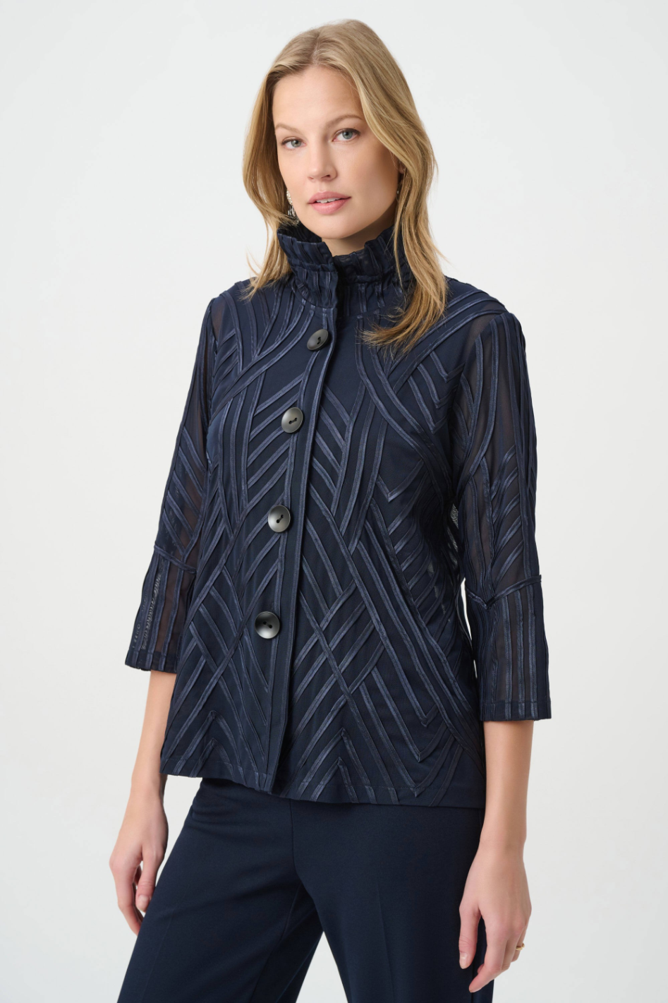 Joseph Ribkoff Tone-on-Tone Soutache Jacket