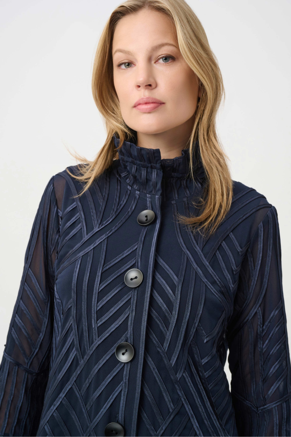 Joseph Ribkoff Tone-on-Tone Soutache Jacket