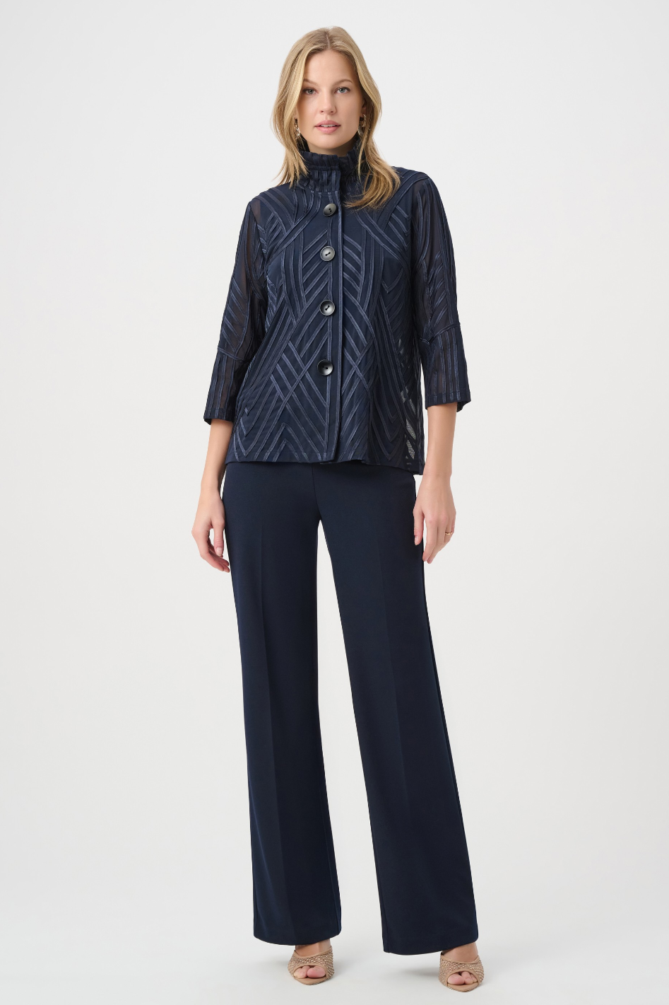 Joseph Ribkoff Tone-on-Tone Soutache Jacket