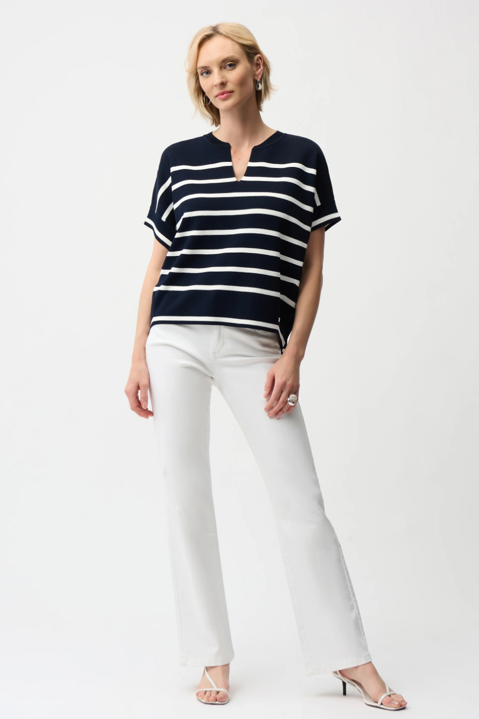 Joseph Ribkoff Viscose Blend Stripe Sweater