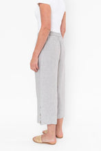 Load image into Gallery viewer, Jump 3/4 Button Detail Pant in Pewter Back Image
