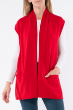 Load image into Gallery viewer, Jump Longline Shawl Vest in Scarlet
