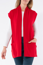 Load image into Gallery viewer, Jump Longline Shawl Vest in Scarlet
