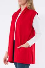 Load image into Gallery viewer, Jump Longline Shawl Vest in Scarlet
