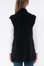 Load image into Gallery viewer, Jump Longline Shawl Vest in Black
