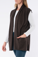 Load image into Gallery viewer, Jump Longline Shawl Vest in Cocoa
