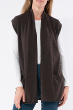 Load image into Gallery viewer, Jump Longline Shawl Vest in Cocoa
