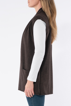 Load image into Gallery viewer, Jump Longline Shawl Vest in Cocoa
