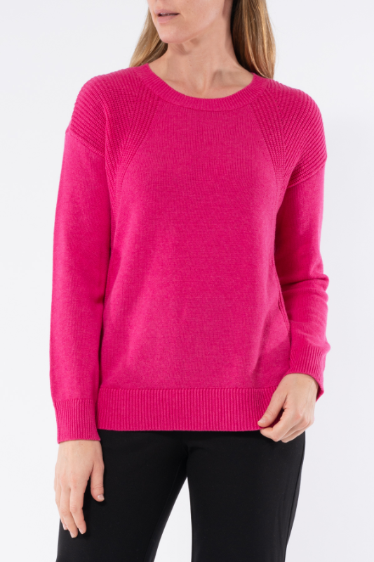 Jump Side Button Pullover in Lipstick