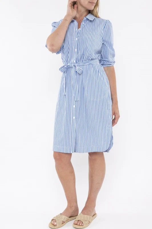 Jump Stripe Shirt Dress