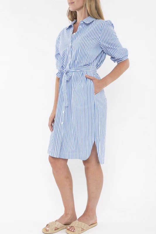 Jump Stripe Shirt Dress