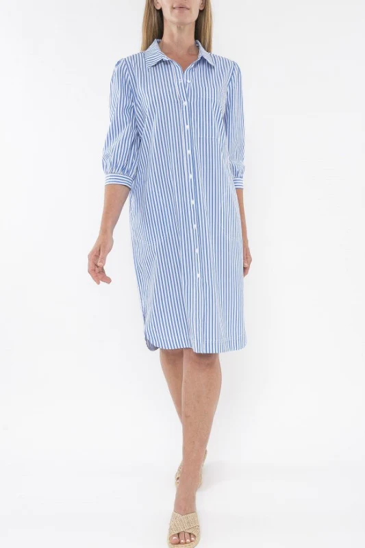 Jump Stripe Shirt Dress