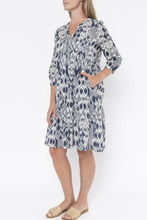 Load image into Gallery viewer, Jump Tribal Print Dress in Indigo

