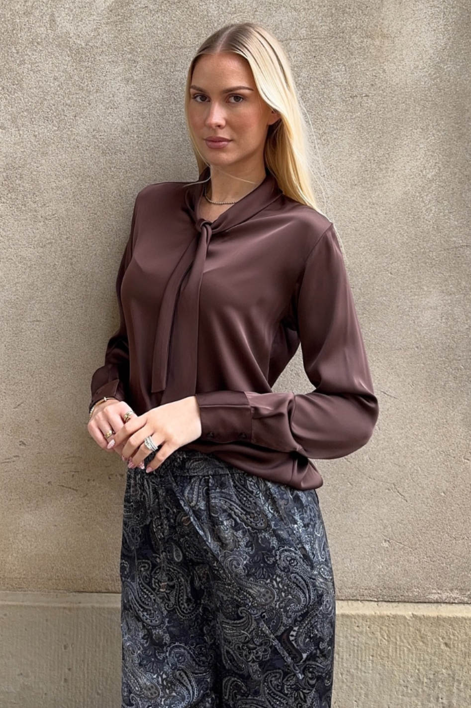 Karmamia Copenhagen Audrey Blouse in Semi Rich Brown