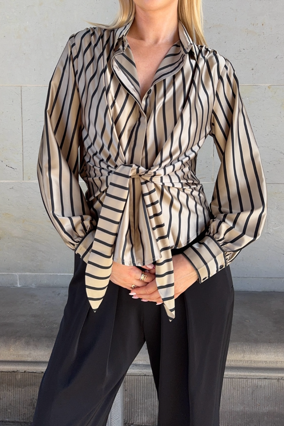 Karmamia Copenhagen Lee Shirt | Tan Stripe | 2245