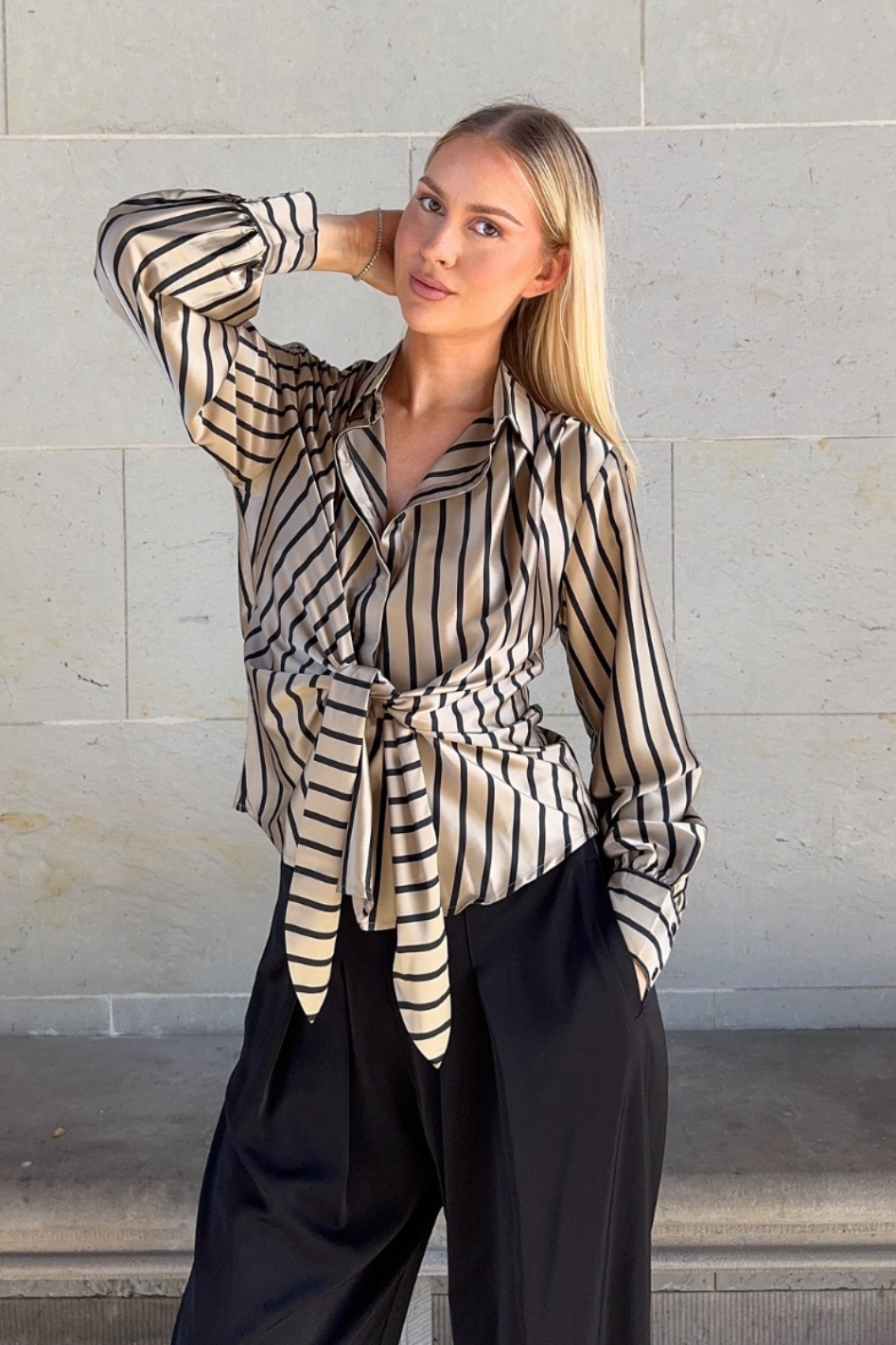 Karmamia Copenhagen Lee Shirt | Tan Stripe | 2245