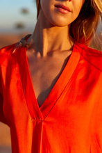 Load image into Gallery viewer, Lauren Vidal Loose Ticky Top in Orange
