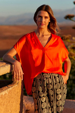 Load image into Gallery viewer, Lauren Vidal Loose Ticky Top in Orange
