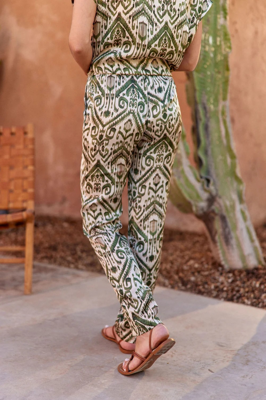 Lauren Vidal Polka Print Straight Trousers | Cactus