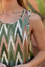 Load image into Gallery viewer, Lauren Vidal Riza Print Dress in Cactus
