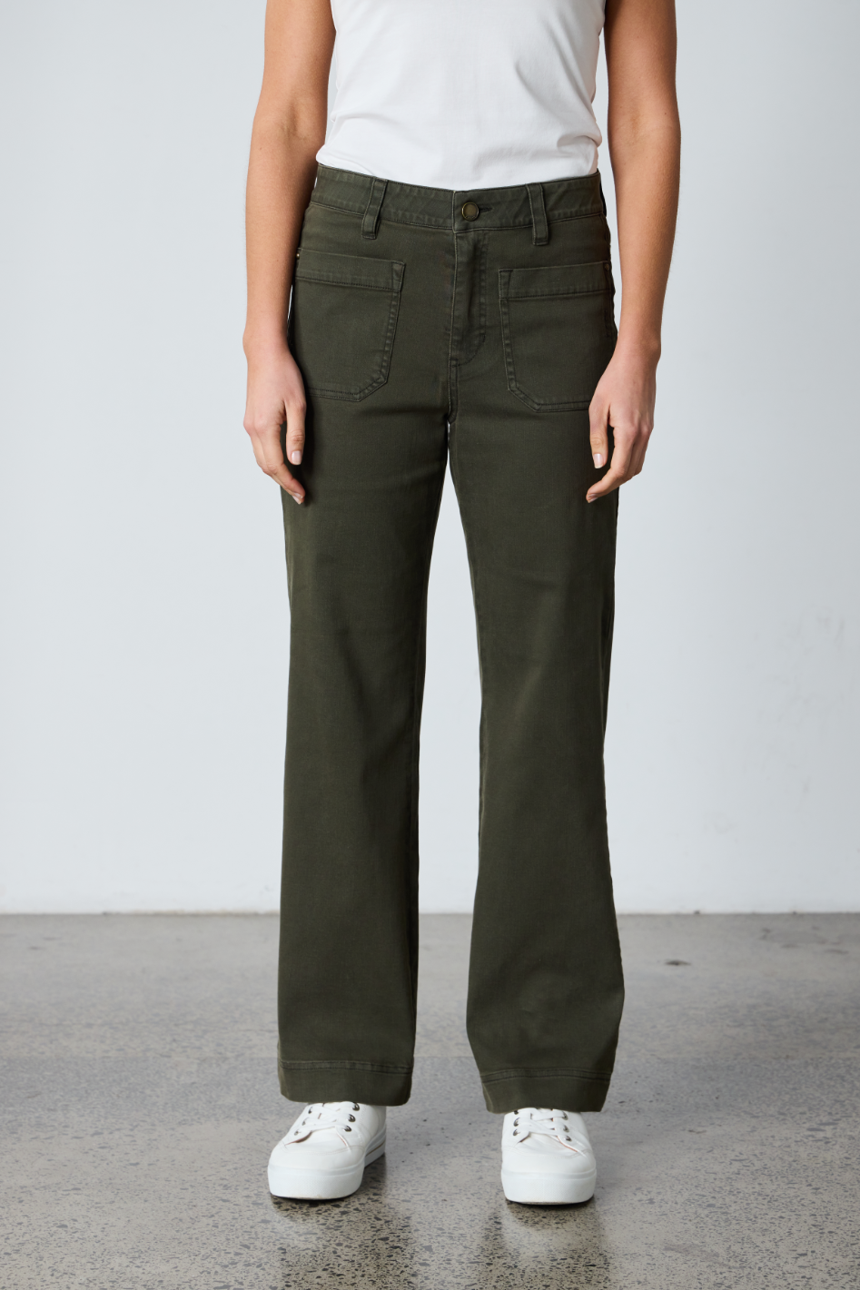 Lania the Label Chrome Jean in Army