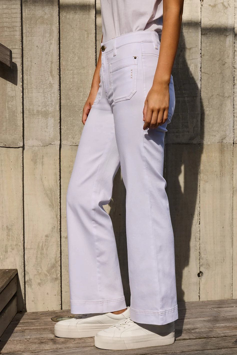 Lania the Label Chrome Jean in White