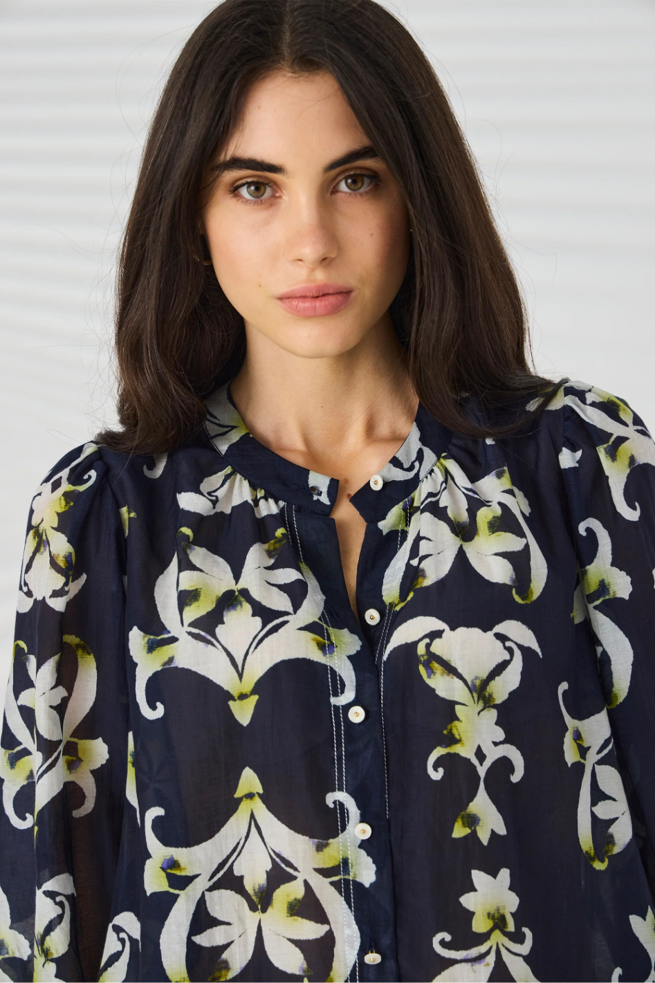 Lania the Label Montage Shirt in Indigo
