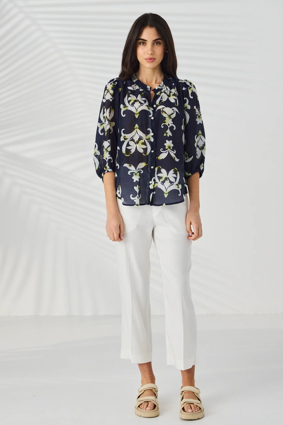 Lania the Label Montage Shirt in Indigo