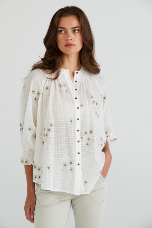 Lania the Label Flora Shirt in White
