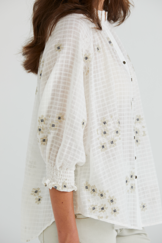 Lania the Label Flora Shirt in White