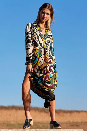 Lauren Vidal Fluid Ron Print Dress