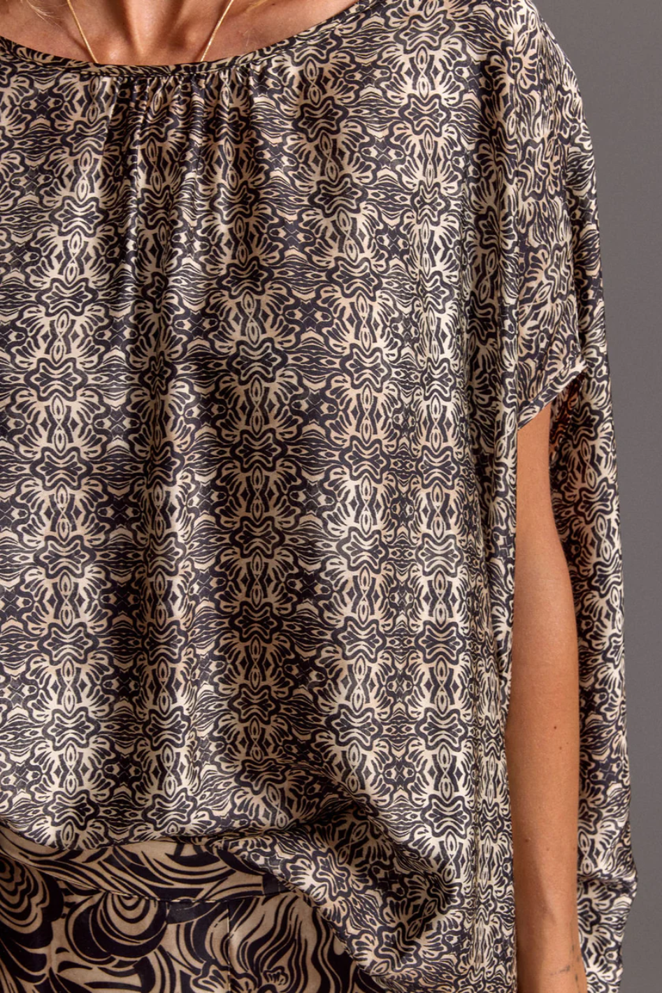 Lauren Vidal Indra Printed Crop Top 