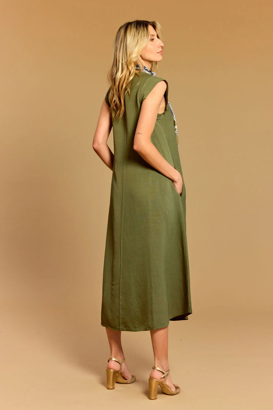 Lauren Vidal Luisa Midi Dress in Pistachio