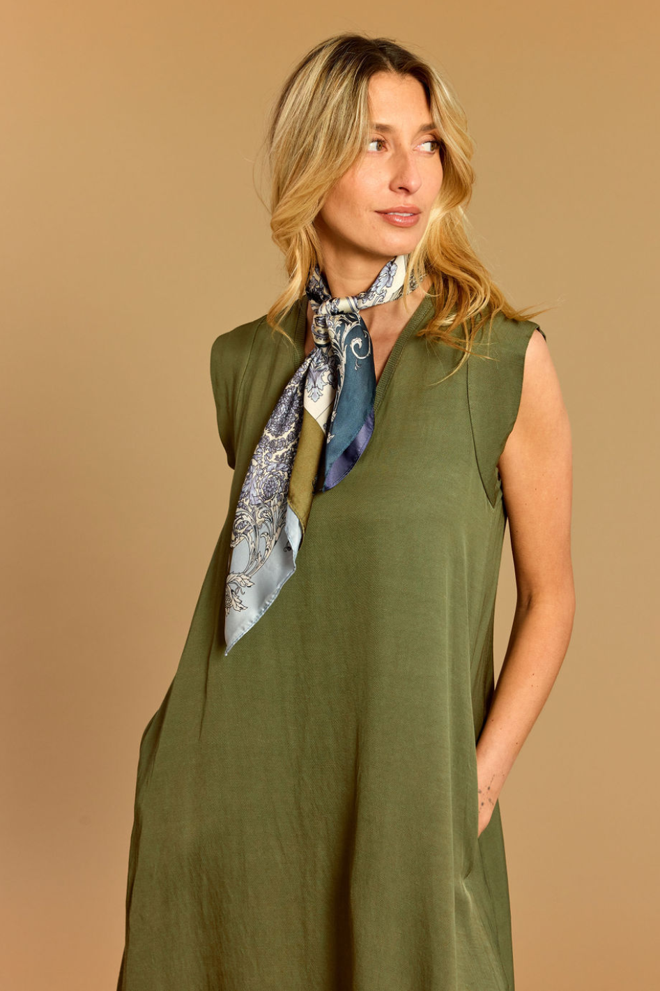 Lauren Vidal Luisa Midi Dress in Pistachio