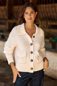 Lauren Vidal Manon Cream Buckle Vest | Cream