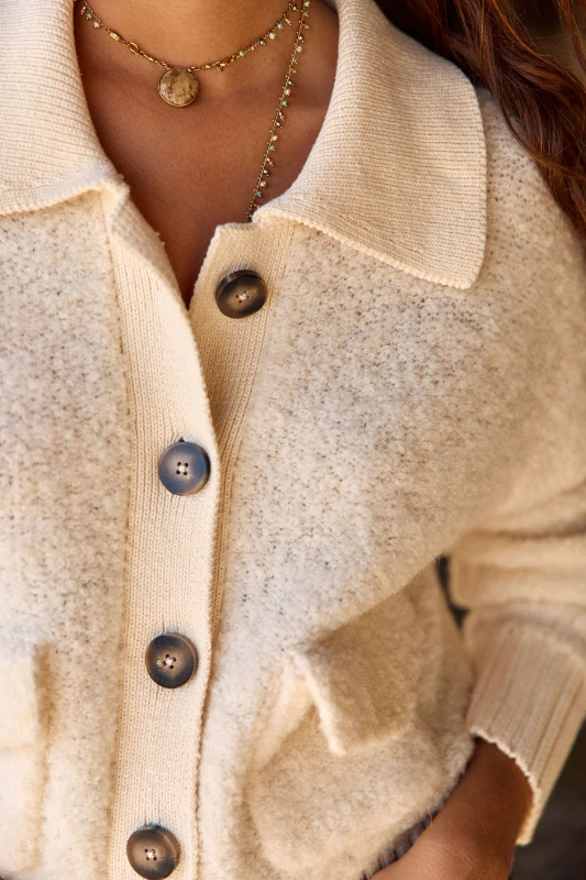 Lauren Vidal Manon Cream Buckle Vest | Cream