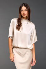 Load image into Gallery viewer, Lauren Vidal Mattie High Neck Top | Cream
