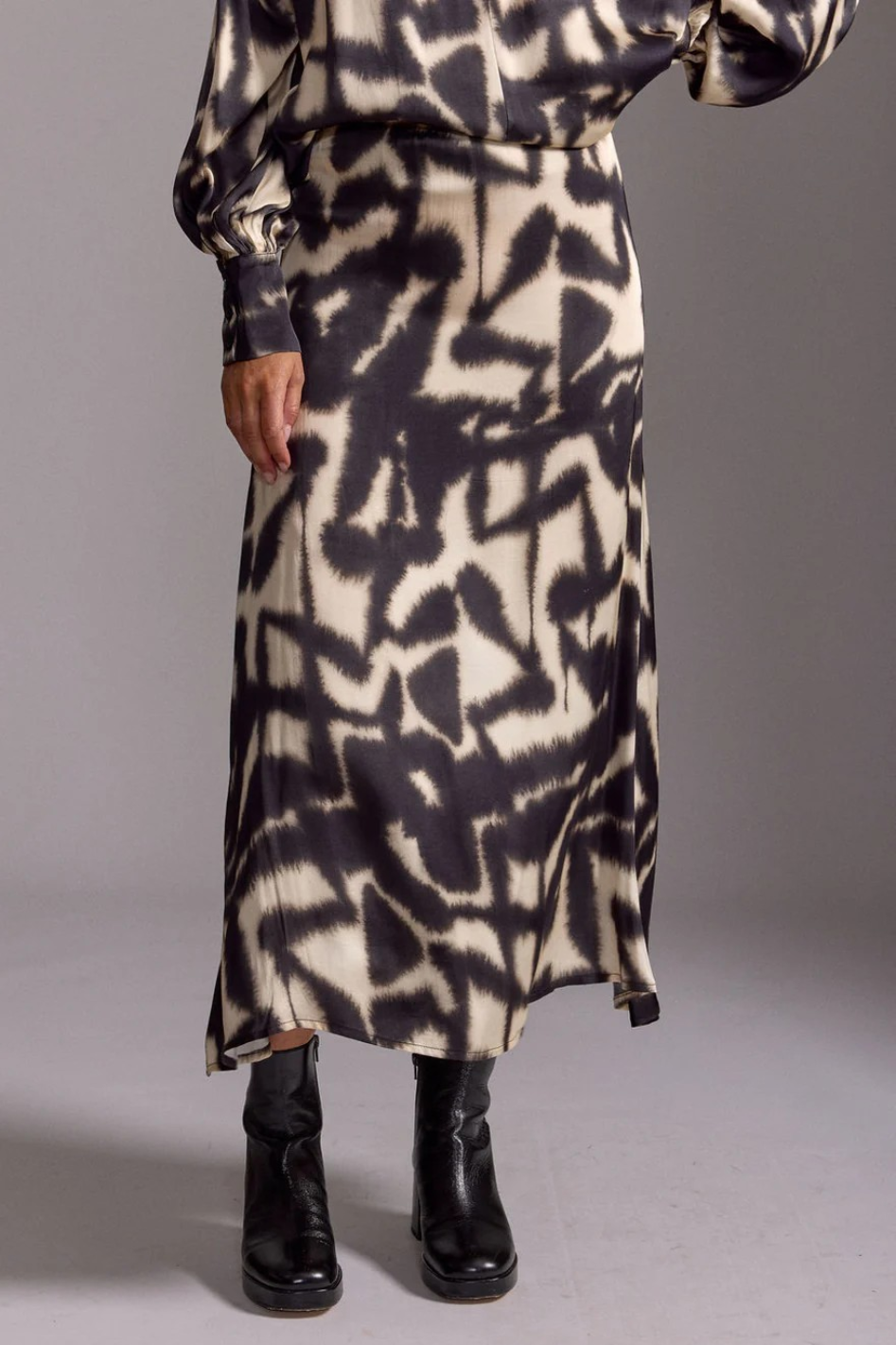 Lauren Vidal Ross Printed Skirt | Beige