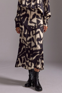 Lauren Vidal Ross Printed Skirt | Beige