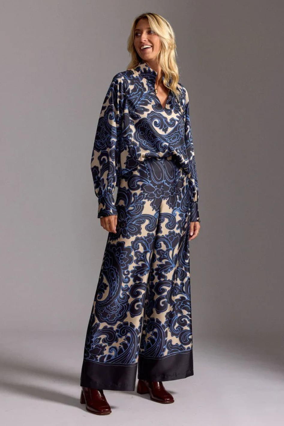 Lauren Vidal Stefi Blouse in Blue