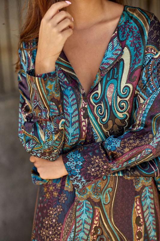 Lauren Vidal Suri Cashmere Printed Shirt | Lutetia